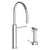 Watermark 22-7.4-TIC Titanium Deck Mounted 2 Hole Gooseneck Kitchen Set - Includes Side Spray With Integrated Mixer