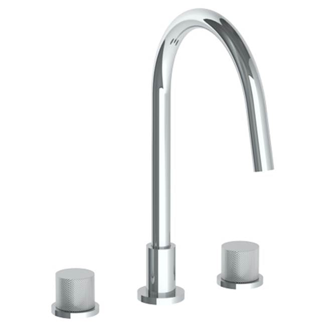 Watermark 22-7G-TIA Titanium Deck Mounted 3 Hole Gooseneck Kitchen Faucet