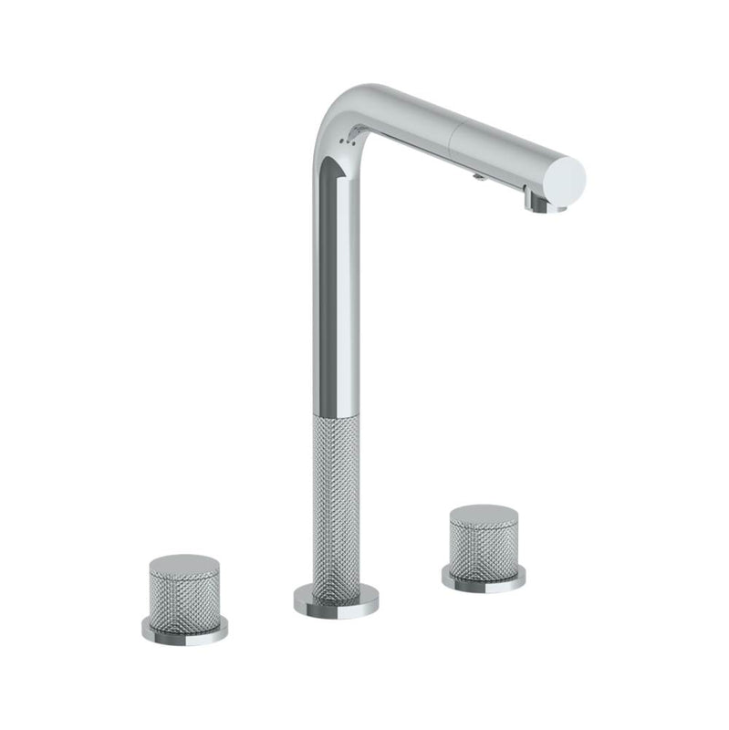 Watermark 22-7P1-TIA Deck Mounted 3 Hole Square Top Kitchen Faucet With Pull Out Spray - Parent