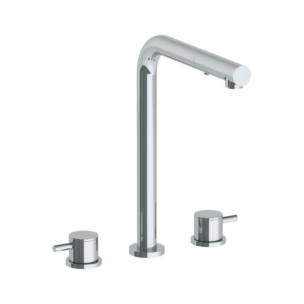 Watermark 22-7P1-TIB Deck Mounted 3 Hole Square Top Kitchen Faucet With Pull Out Spray - Parent