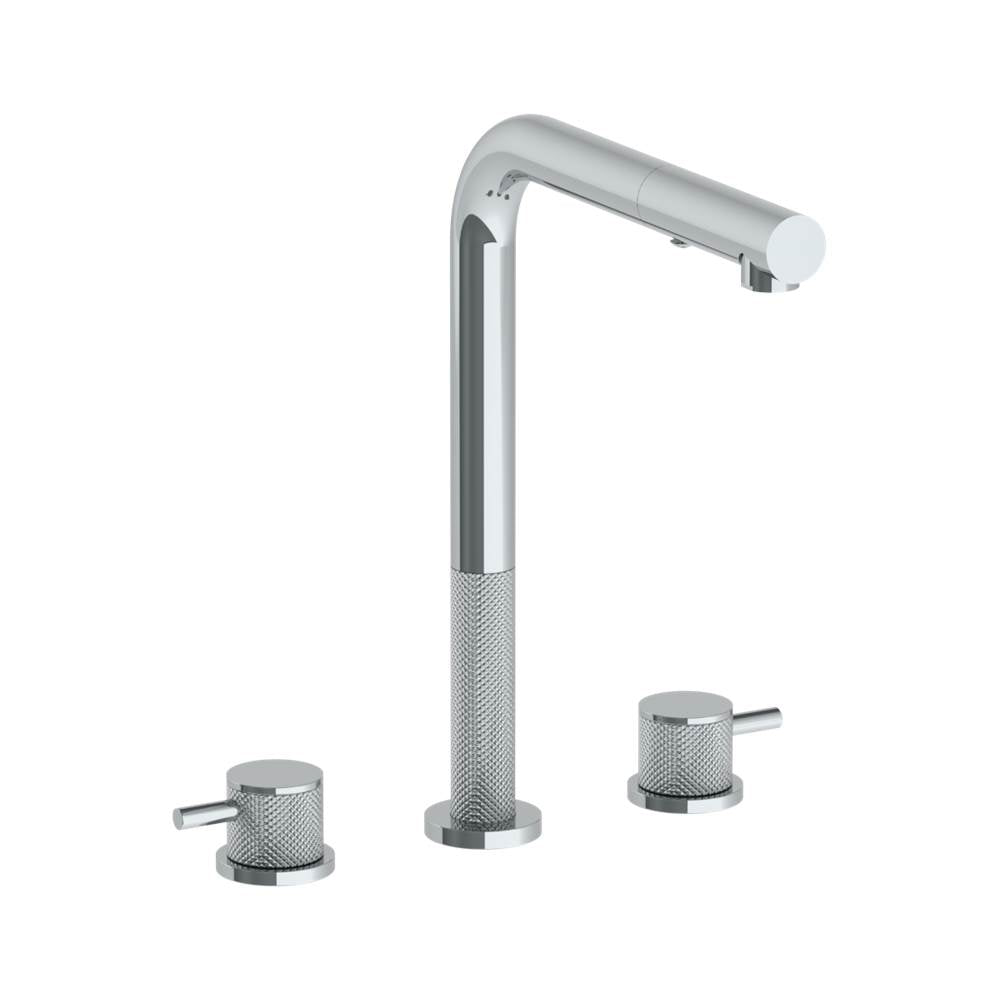 Watermark 22-7P1-TIC Deck Mounted 3 Hole Square Top Kitchen Faucet With Pull Out Spray - Parent