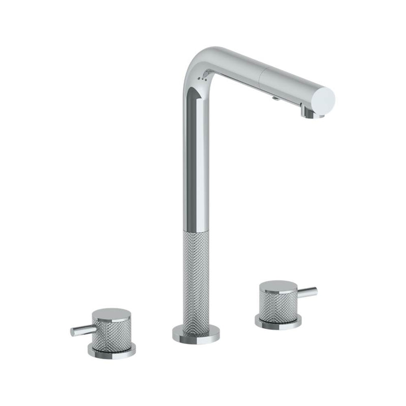Watermark 22-7P1-TIC Deck Mounted 3 Hole Square Top Kitchen Faucet With Pull Out Spray - Parent