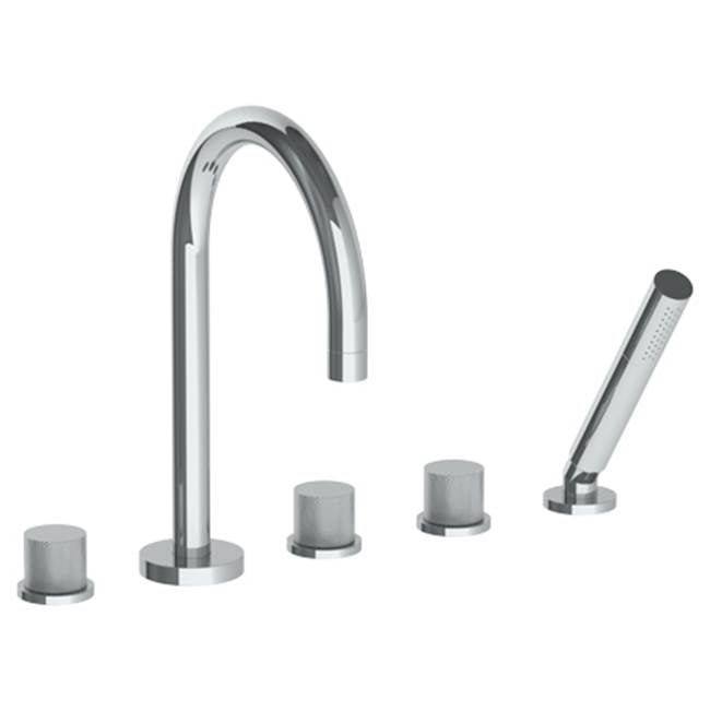 Watermark 22-8.1-TIA Titanium Deck Mounted 5 Hole Gooseneck Bath Set