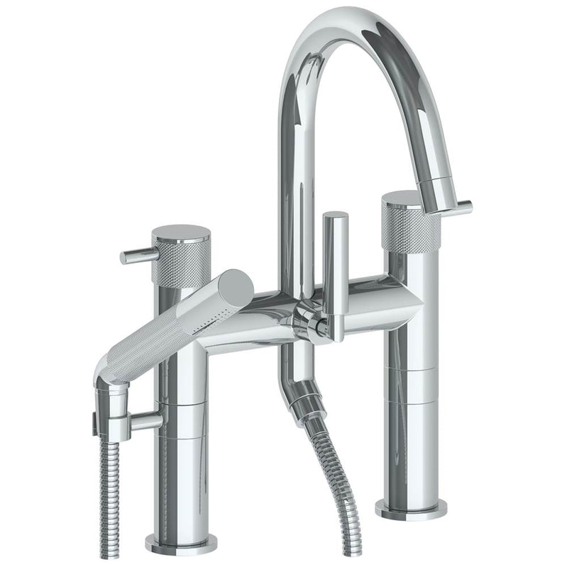 Watermark 22-8.2-TIC Titanium Deck Mounted Exposed Gooseneck Bath Set With Hand Shower
