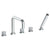 Watermark 22-8.26.1-TIA Titanium Deck Mounted 5 Hole Square Bath Set