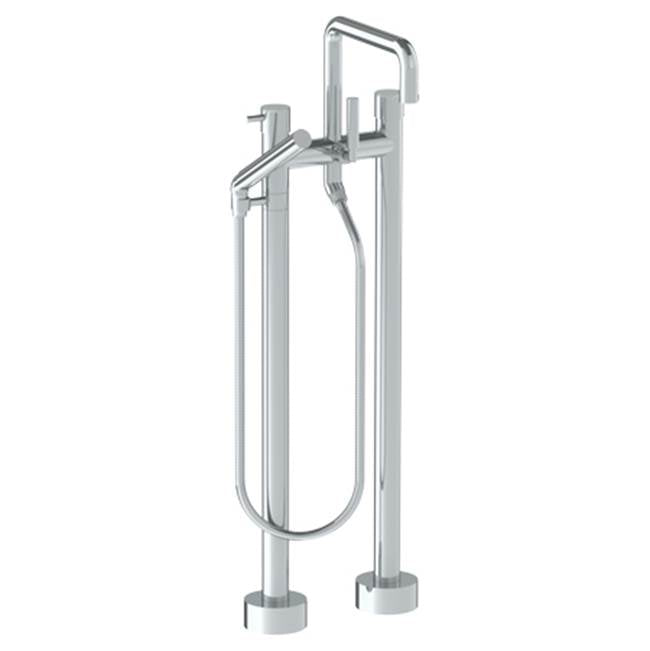 Watermark 22-8.26.3-TIB Titanium Floor Standing Bath Set With Square Spout & Slim Hand Shower