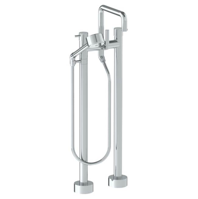 Watermark 22-8.26.3V-TIB Titanium Floor Standing Bath Set With Square Spout & Volume Hand Shower