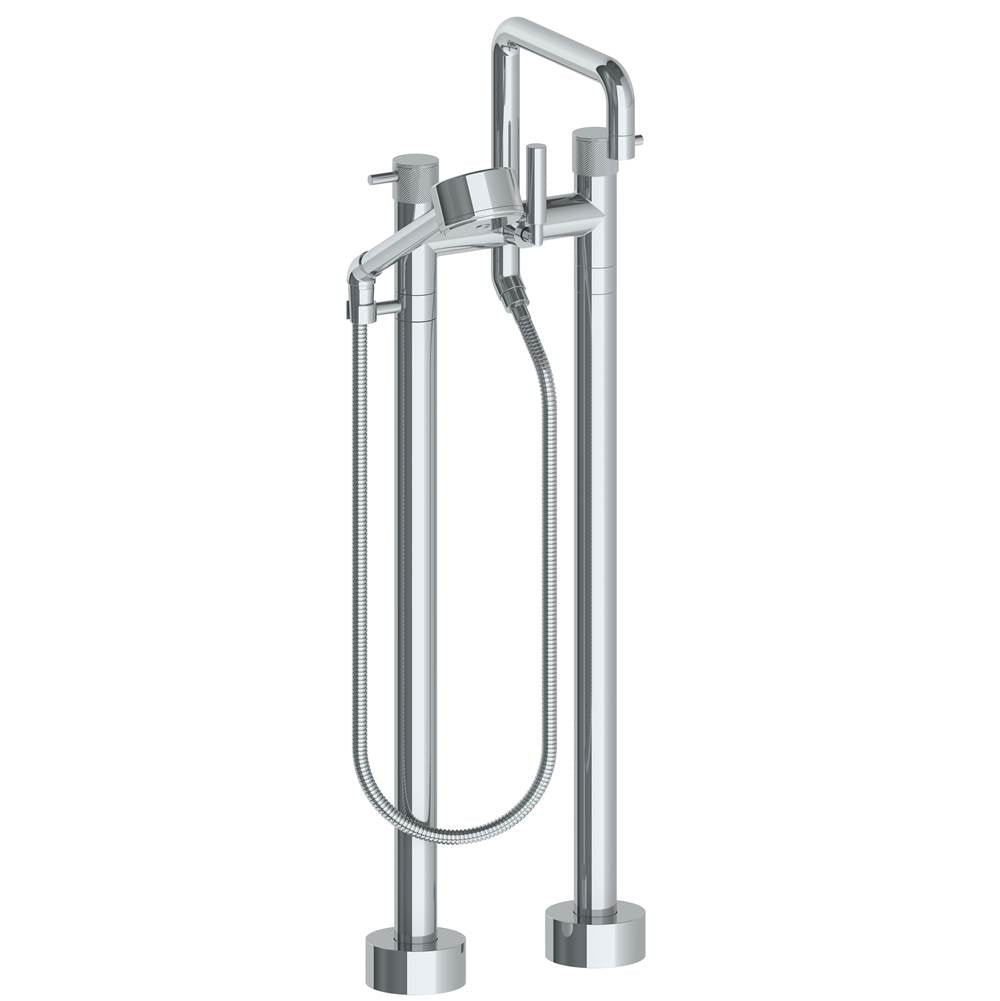 Watermark 22-8.26.3V-TIC Titanium Floor Standing Bath Set With Square Spout & Volume Hand Shower
