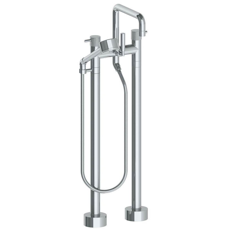 Watermark 22-8.26.3V-TIC Titanium Floor Standing Bath Set With Square Spout & Volume Hand Shower