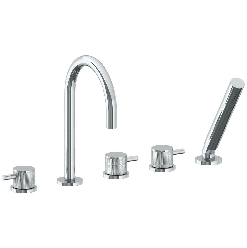 Watermark 22-8.1-TIC Titanium Deck Mounted 5 Hole Gooseneck Bath Set - Parent