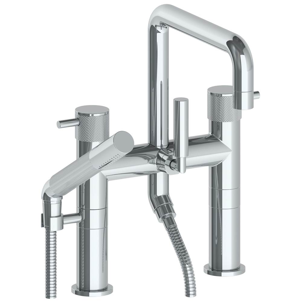 Watermark 22-8.26.2-TIC Titanium Deck Mounted Exposed Square Bath Set With Hand Shower