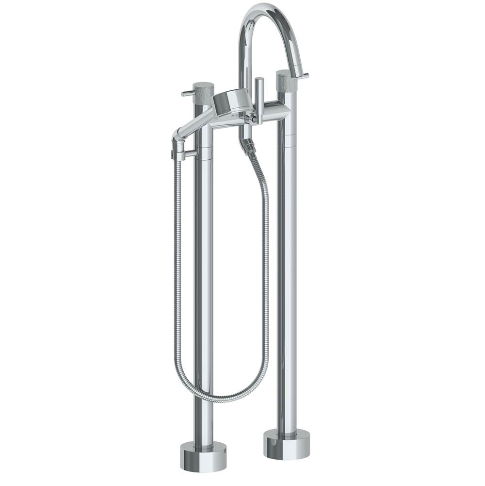 Watermark 22-8.3V-TIC Titanium Floor Standing Bath Set With Gooseneck Spout & Volume Hand Shower - Parent
