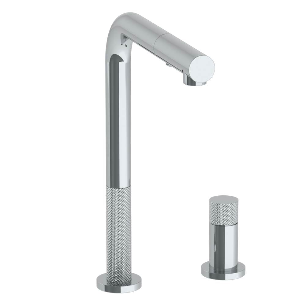 Watermark 22-9.1.3P1-TIAV Deck Mounted 2 Hole Square Top Prep Faucet With Pull Out Spray - Parent