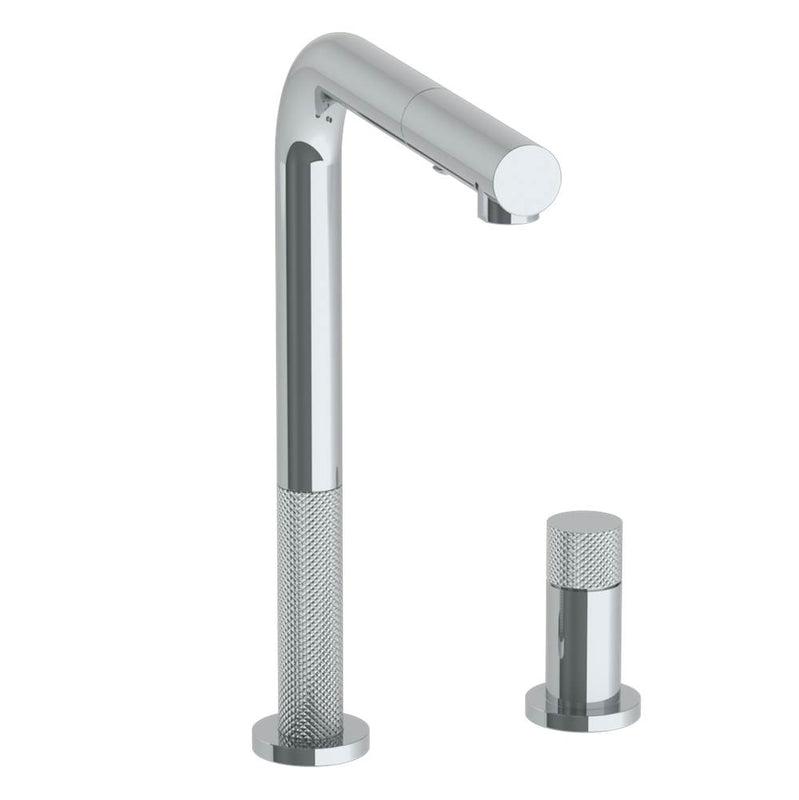 Watermark 22-9.1.3P1-TIAV Deck Mounted 2 Hole Square Top Prep Faucet With Pull Out Spray - Parent