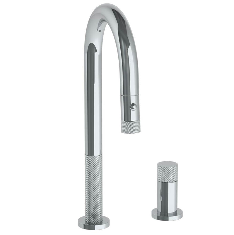 Watermark 22-9.1.3PG2-TIAV Deck Mounted 2 Hole Gooseneck Prep Faucet With Pull Down Spray - Parent