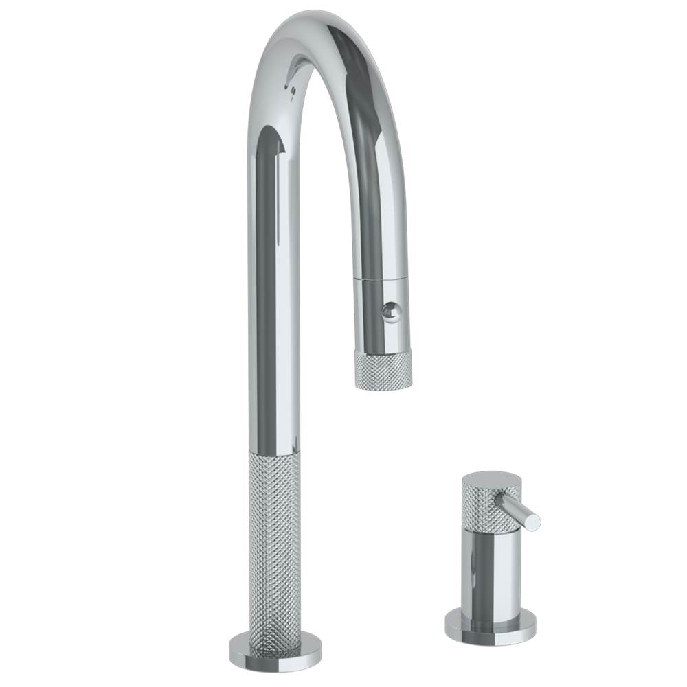 Watermark 22-9.1.3PG2-TICV Deck Mounted 2 Hole Gooseneck Prep Faucet With Pull Down Spray - Parent