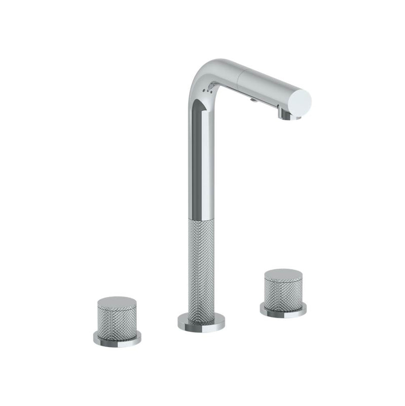 Watermark 22-9P3-TIA Deck Mounted 3 Hole Square Top Prep Faucet With Pull Out Spray - Parent