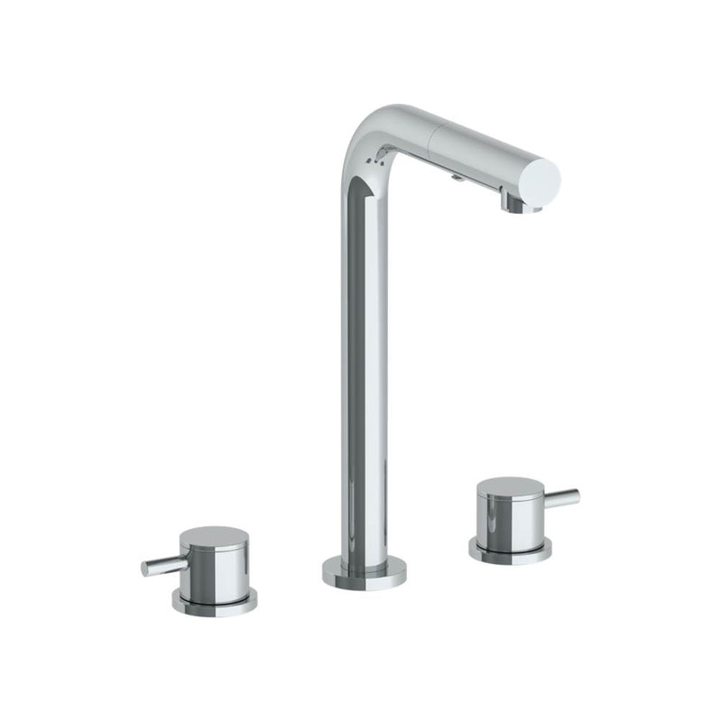 Watermark 22-9P3-TIB Deck Mounted 3 Hole Square Top Prep Faucet With Pull Out Spray - Parent