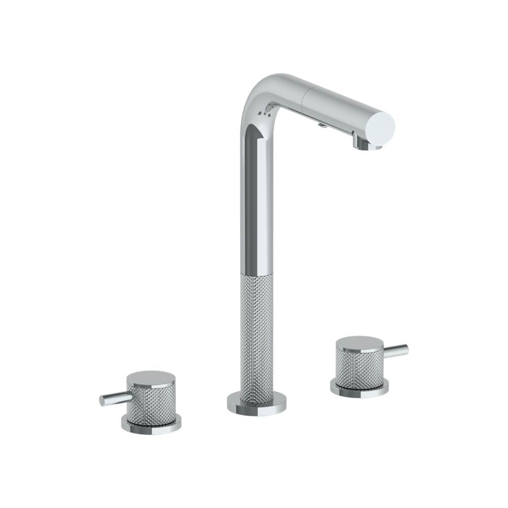 Watermark 22-9P3-TIC Deck Mounted 3 Hole Square Top Prep Faucet With Pull Out Spray - Parent