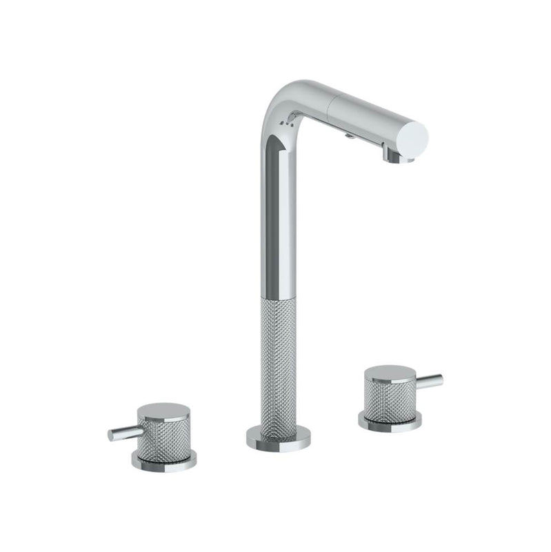Watermark 22-9P3-TIC Deck Mounted 3 Hole Square Top Prep Faucet With Pull Out Spray - Parent