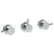 Watermark 22-WTR3-TIB Titanium Wall Mounted 3-Valve Shower Trim