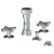 Watermark 23-4-L9 Loft 2.0 Deck Mounted 4-Hole Bidet