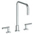 Watermark 23-7-L8 Loft 2.0 Deck Mounted 3 Hole Square Top Kitchen Faucet