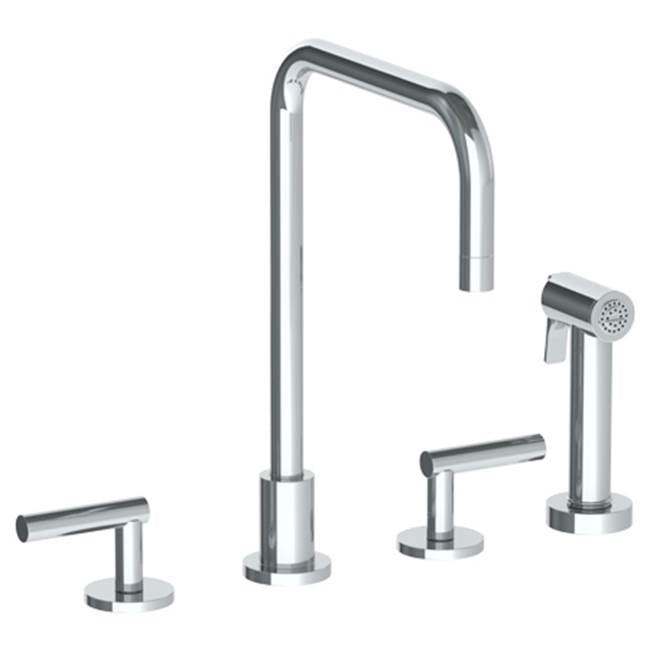 Watermark 23-7.1-L8 Loft 2.0 Deck Mounted 4 Hole Square Top Kitchen Set - Includes Side Spray
