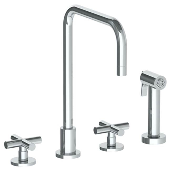 Watermark 23-7.1-L9 Loft 2.0 Deck Mounted 4 Hole Square Top Kitchen Set - Includes Side Spray