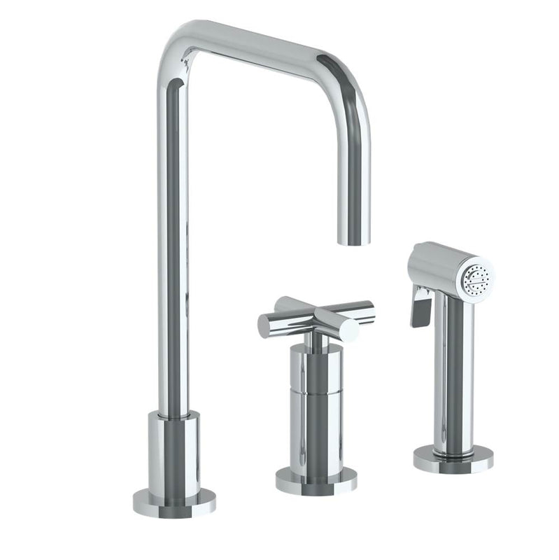 Watermark 23-7.1.3A-L9V Deck Mounted 3 Hole Square Top Kitchen Set - Includes Side Spray - Parent