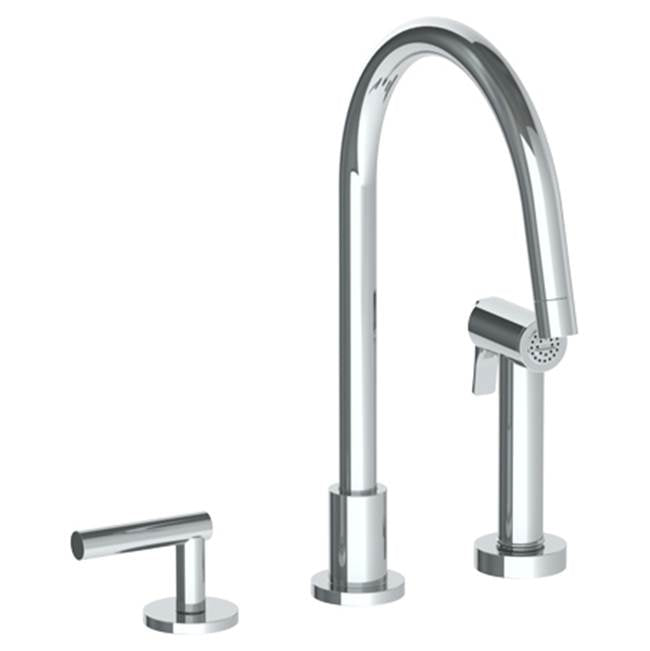 Watermark 23-7.1.3GA-L8 Loft 2.0 Deck Mounted 3 Hole Gooseneck Kitchen Set - Includes Side Spray - Parent