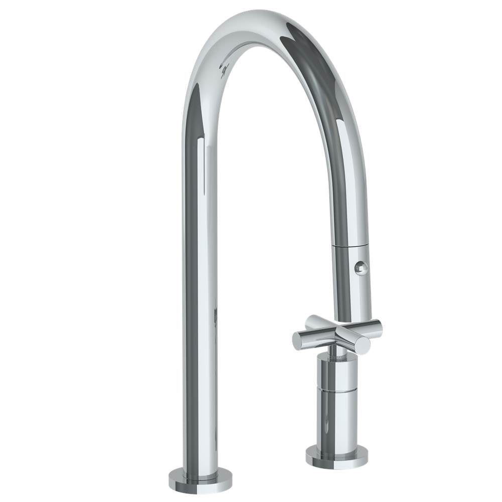 Watermark 23-7.1.3PG2-L9V Deck Mounted 2 Hole Gooseneck Kitchen Faucet With Pull Down Spray - Parent