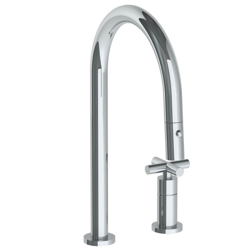 Watermark 23-7.1.3PG2-L9V Deck Mounted 2 Hole Gooseneck Kitchen Faucet With Pull Down Spray - Parent