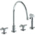 Watermark 23-7.1EG-L9 Loft 2.0 Deck Mounted 4 Hole Extended Gooseneck Kitchen Set - Includes Side Spray