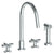Watermark 23-7.1G-L9 Loft 2.0 Deck Mounted 4 Hole Gooseneck Kitchen Set - Includes Side Spray