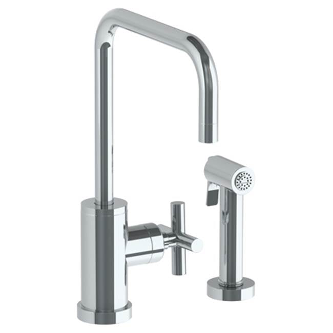 Watermark 23-7.4-L9 Loft 2.0 Deck Mounted 2 Hole Square Top Kitchen Set - Includes Side Spray