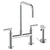 Watermark 23-7.65-L8 Loft 2.0 Deck Mounted Bridge Square Top Kitchen Faucet With Independent Side Spray