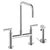 Watermark 23-7.65-L8 Loft 2.0 Deck Mounted Bridge Square Top Kitchen Faucet With Independent Side Spray