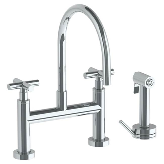 Watermark 23-7.65G-L9 Loft 2.0 Deck Mounted Bridge Gooseneck Kitchen Faucet With Independent Side Spray - Parent