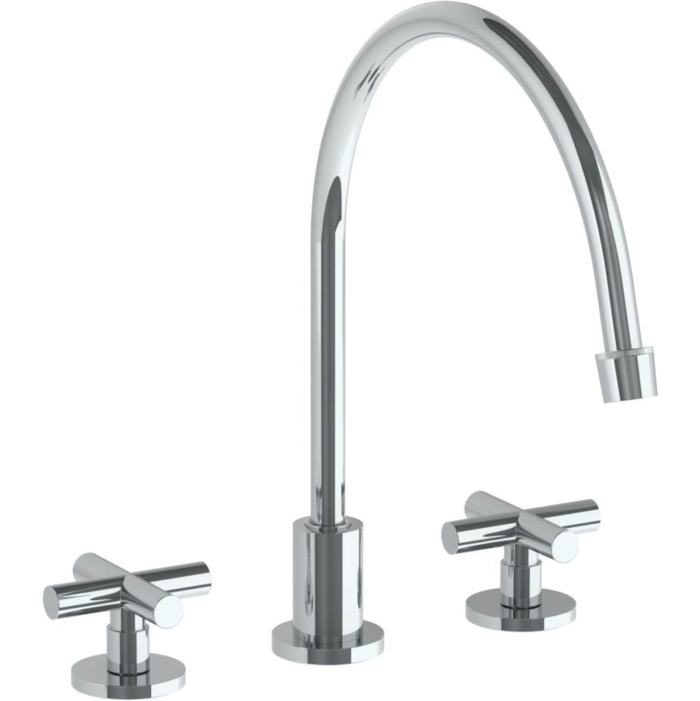 Watermark 23-7EG-L9 Loft 2.0 Deck Mounted 3 Hole Extended Gooseneck Kitchen Faucet