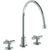 Watermark 23-7EG-L9 Loft 2.0 Deck Mounted 3 Hole Extended Gooseneck Kitchen Faucet