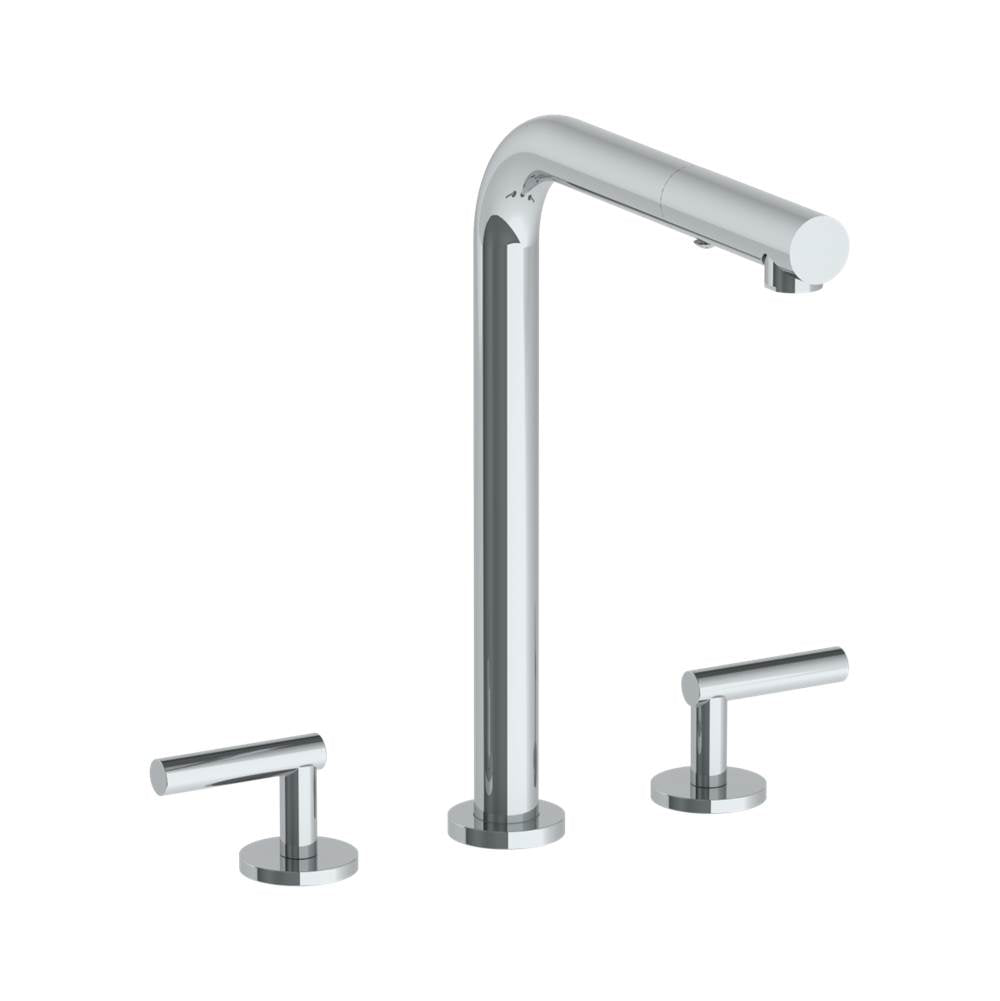 Watermark 23-7P1-L8 Deck Mounted 3 Hole Square Top Kitchen Faucet With Pull Out Spray - Parent