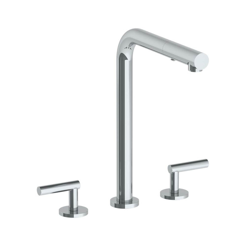 Watermark 23-7P1-L8 Deck Mounted 3 Hole Square Top Kitchen Faucet With Pull Out Spray - Parent