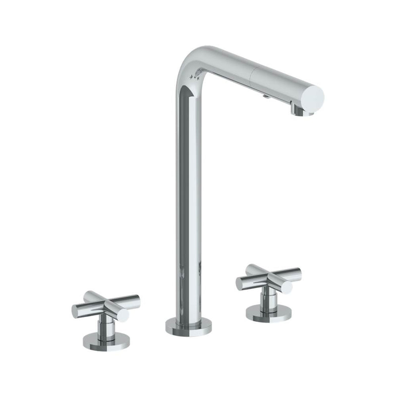 Watermark 23-7P1-L9 Deck Mounted 3 Hole Square Top Kitchen Faucet With Pull Out Spray - Parent