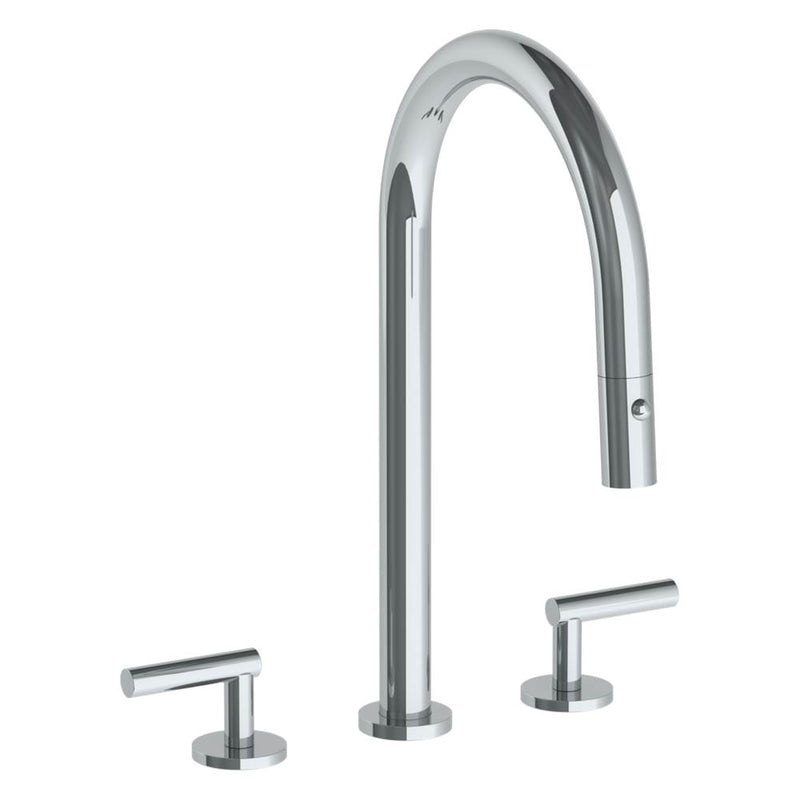 Watermark 23-7PG2-L8 Deck Mounted 3 Hole Gooseneck Kitchen Faucet With Pull Down Spray - Parent
