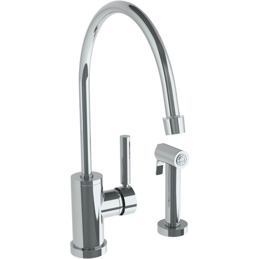 Watermark 23-7.4EG-L8 Loft 2.0 Deck Mounted 2 Hole Extended Gooseneck Kitchen Set - Includes Side Spray - Parent