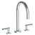 Watermark 23-8-L8 Loft 2.0 Deck Mounted 3 Hole Gooseneck Bath Set