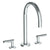 Watermark 23-8-L8 Loft 2.0 Deck Mounted 3 Hole Gooseneck Bath Set