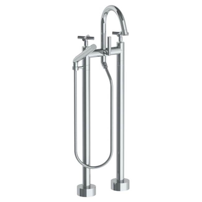 Watermark 23-8.3-L9 Loft 2.0 Floor Standing Bath Set With Gooseneck Spout & Slim Hand Shower