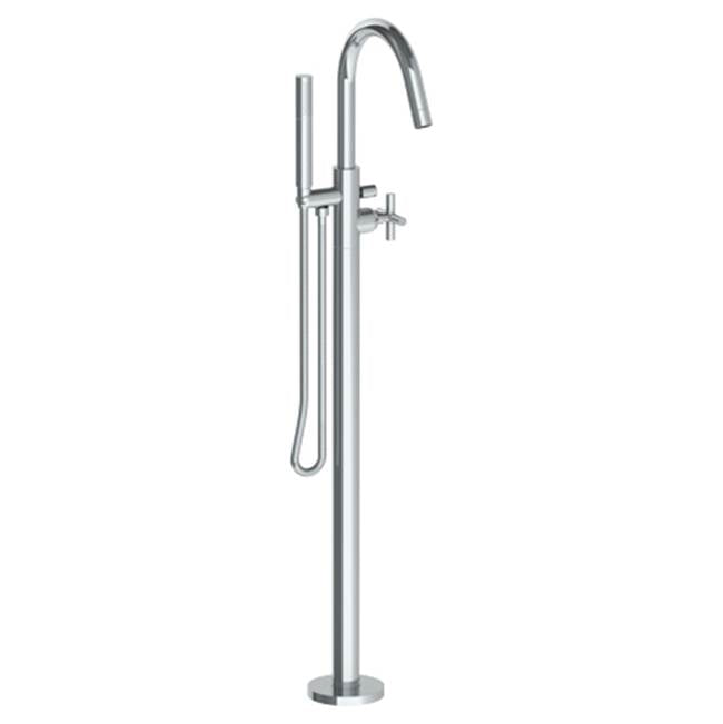 Watermark 23-8.8G-L9 Loft 2.0 Single Hole Floor Standing Gooseneck Bath Set With Hand Shower